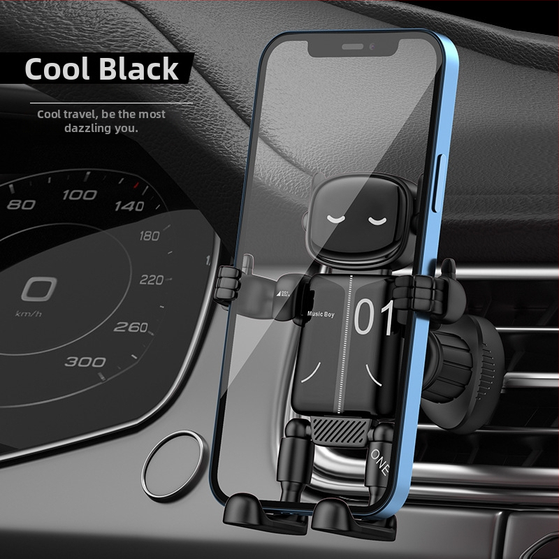 Držiak na mobilný telefón do auta s gravitačným uchytením na výduch, univerzálny, ABS+PC materiál