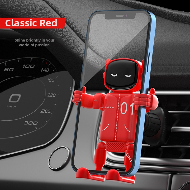 Držiak na mobilný telefón do auta s gravitačným uchytením na výduch, univerzálny, ABS+PC materiál