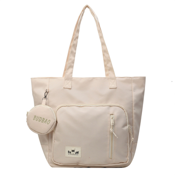 Torba za ramena, gradski minimalistički stil, platno, vodoravan kvadratni oblik, zatvarač, sezona ljeto 2024