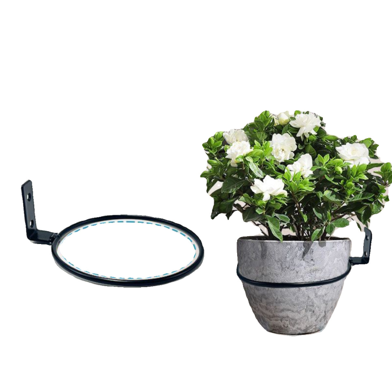 Sieninis apskrito geležies gėlių vazonų laikiklis lauko naudojimui