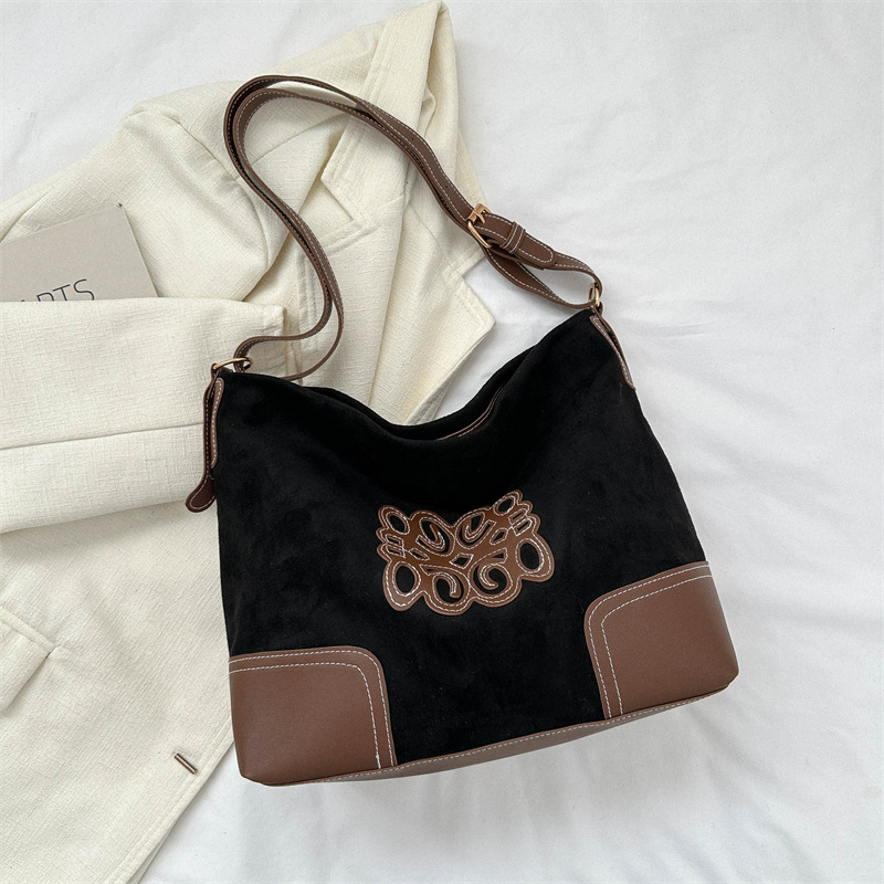 Vintage gradska torba za svakodnevnu upotrebu – PU, oblik kanta (bucket), zatvarač, podstava od poliester, džep za mobitel