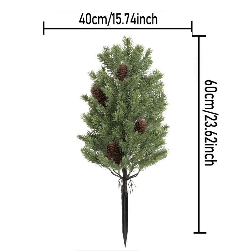 Изкуствено дърво със смърчови иглички за вътрешно и външно ползване, коледна декорация, Западен стил, код 2025711