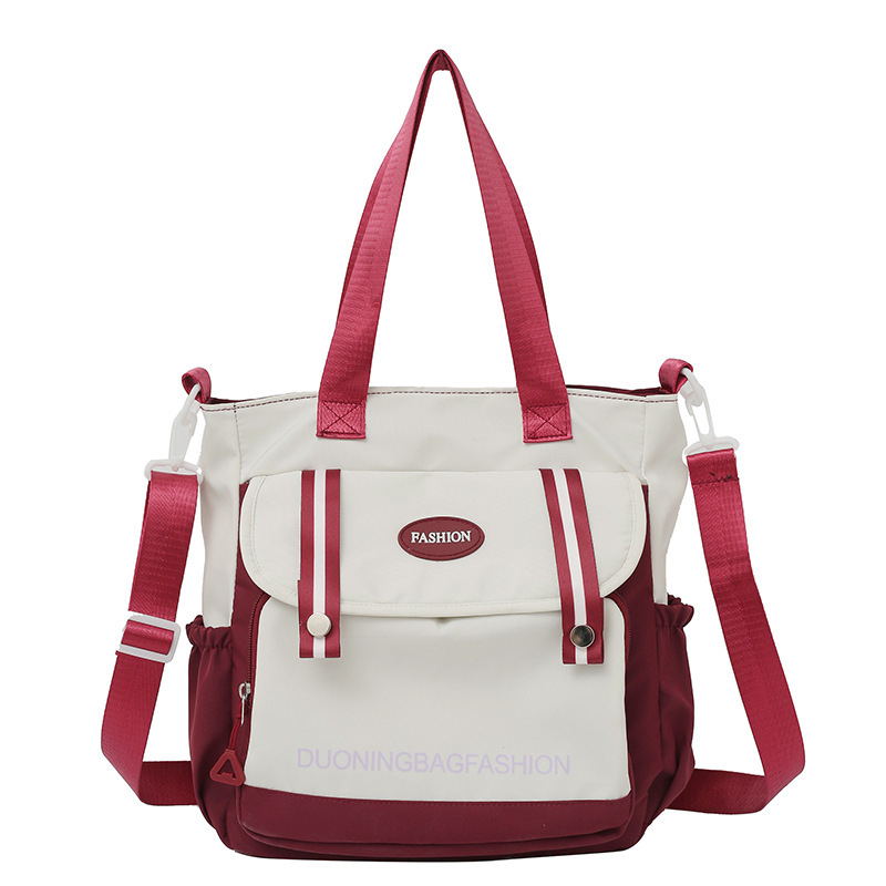 Ženska platnena tote bucket torba, horizontalni kvadratni oblik, zatvarač, podstava od poliestera, vanjski trodimenzionalni dizajn