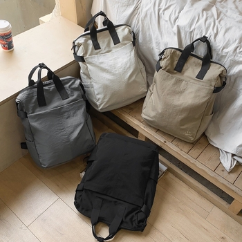 Νάιλον σακίδιο πλάτης, ρετρό στιλ Harajuku, μεγάλης χωρητικότητας κάτω από 20 L, κατάλληλο για φορητό υπολογιστή 12 ιντσών, επένδυση από πολυεστερ, καμπύλος ιμάντας ώμου