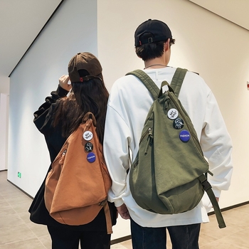 Unisex καμβά σακίδιο για σχολείο, αστικός μινιμαλισμός, χωρητικότητα 20–35 L, συμβατό με φορητό 15 ιντσών, ιμάντες με αερόσακο