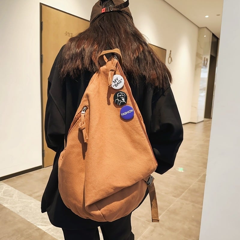 Unisex platneni ruksak za školu, gradski minimalistički stil, kapacitet 20–35 L, kompatibilan s 15-inčnim prijenosnikom, naramenice s zračnim jastučićima