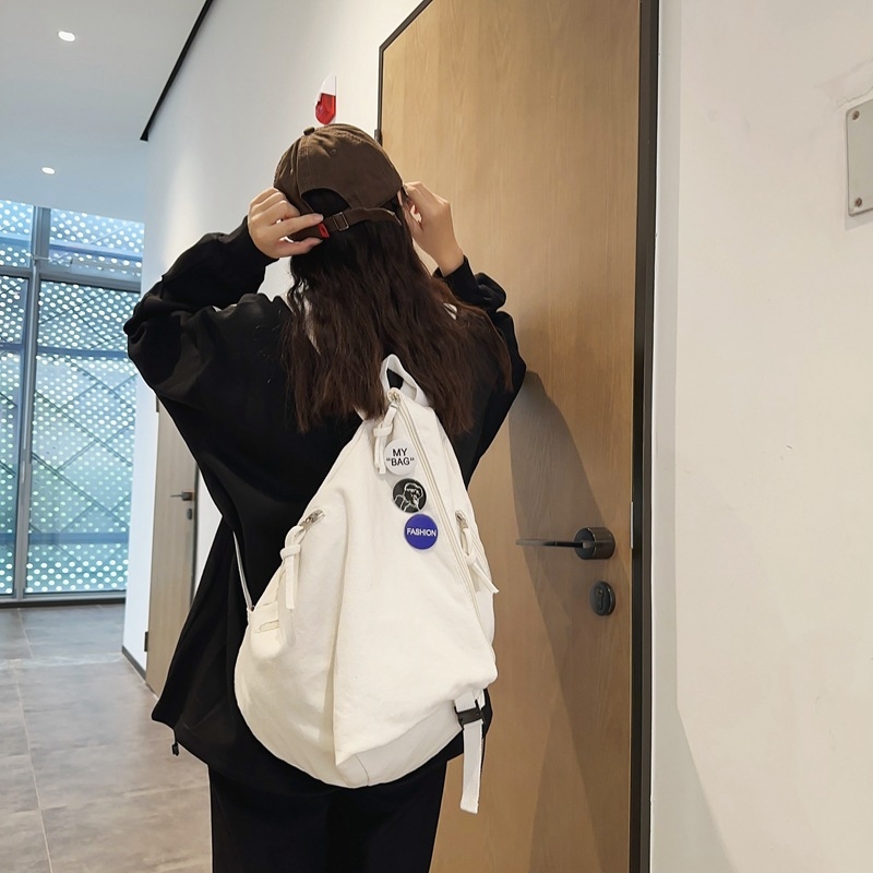 Unisex platneni ruksak za školu, gradski minimalistički stil, kapacitet 20–35 L, kompatibilan s 15-inčnim prijenosnikom, naramenice s zračnim jastučićima