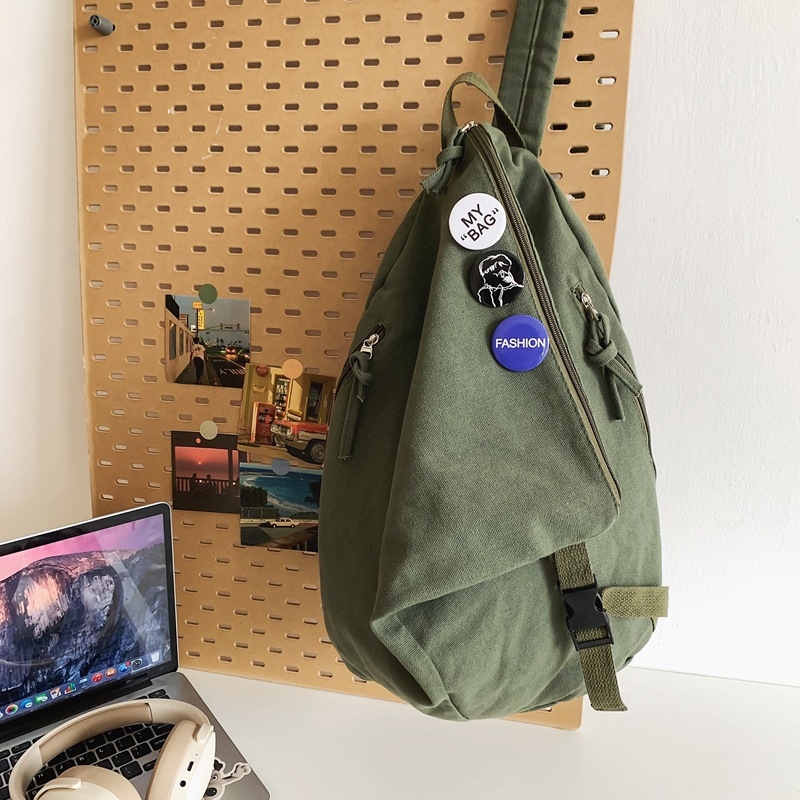 Unisex platneni ruksak za školu, gradski minimalistički stil, kapacitet 20–35 L, kompatibilan s 15-inčnim prijenosnikom, naramenice s zračnim jastučićima