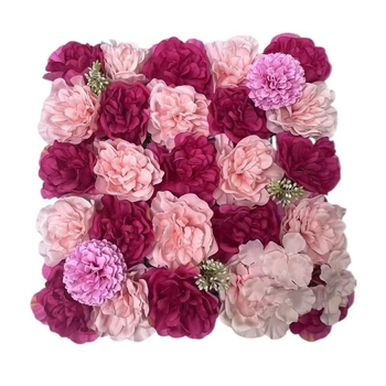 Umjetni zidni backdrop od svilenih cvjetova za vjenčanje i fotografiranje — ruže, tulipani, magnolija, hidrangea