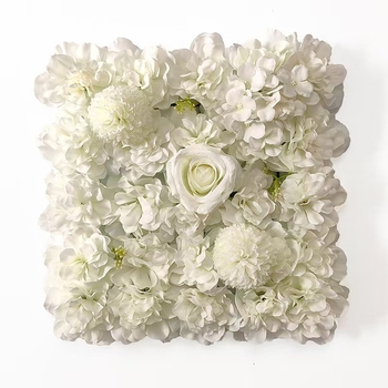 Umjetni zidni backdrop od svilenih cvjetova za vjenčanje i fotografiranje — ruže, tulipani, magnolija, hidrangea