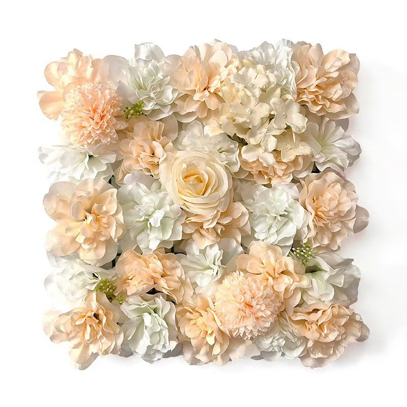 Umjetni zidni backdrop od svilenih cvjetova za vjenčanje i fotografiranje — ruže, tulipani, magnolija, hidrangea