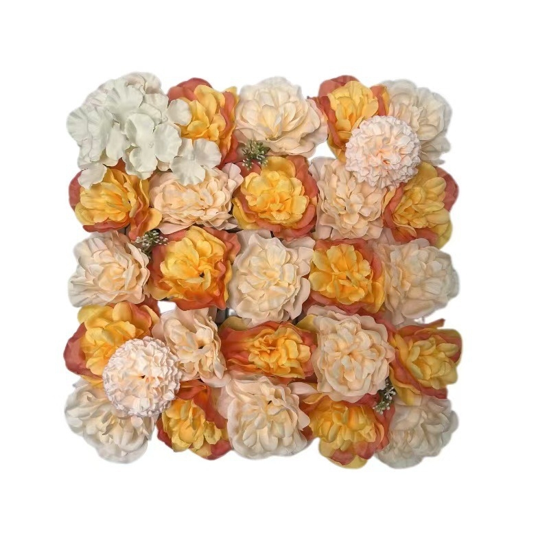 Umjetni zidni backdrop od svilenih cvjetova za vjenčanje i fotografiranje — ruže, tulipani, magnolija, hidrangea