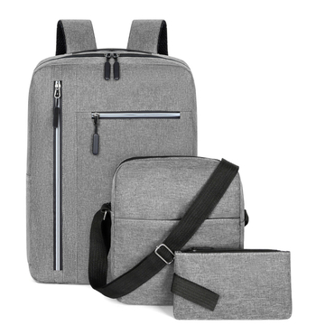 Ανδρικό-γυναικείο σακίδιο από Oxford ύφασμα με θύρα USB, κατάλληλο για φορητό έως 15 ιντσών, χωρητικότητα κάτω των 20 λίτρων