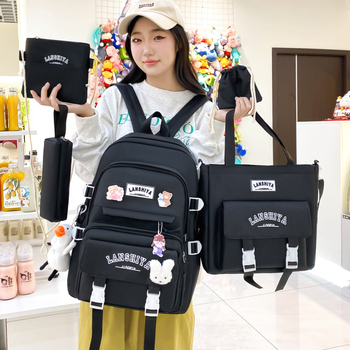 Batoh na notebook do školy s veľkou kapacitou, nylon, dýcha, nepremokavý, ultra ľahký, popruhy s vzduchovým vankúšom – street štýl pre študentov (4.–12. ročník)