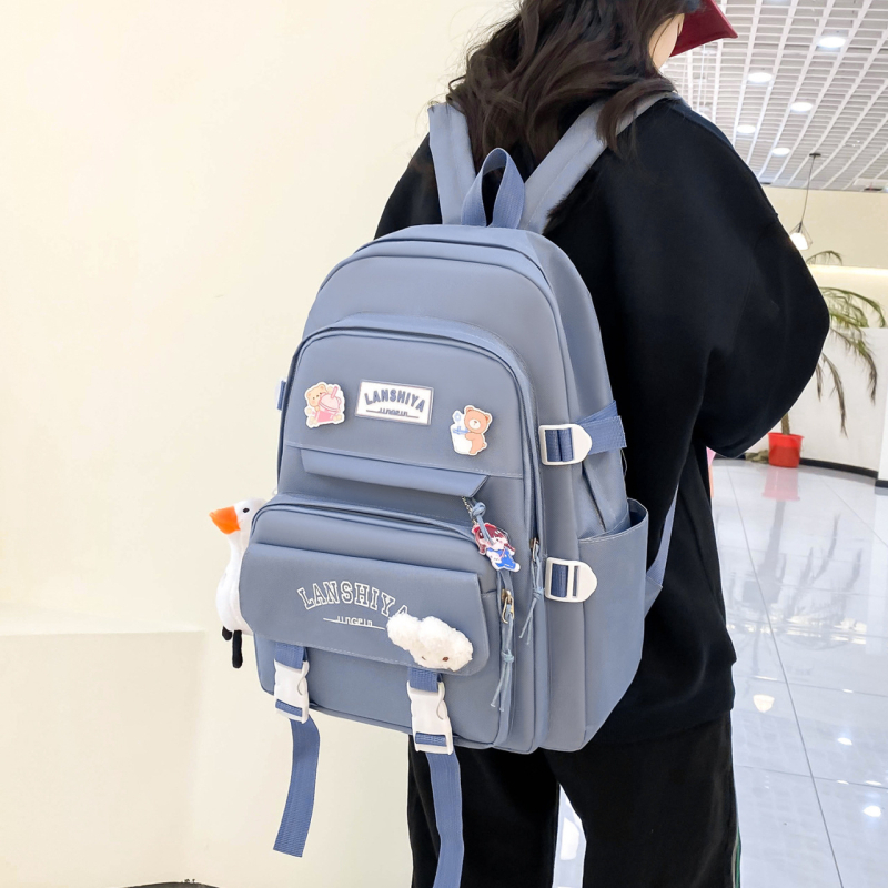 Batoh na notebook do školy s veľkou kapacitou, nylon, dýcha, nepremokavý, ultra ľahký, popruhy s vzduchovým vankúšom – street štýl pre študentov (4.–12. ročník)