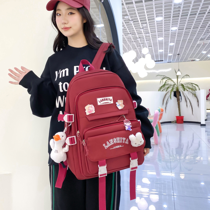 Batoh na notebook do školy s veľkou kapacitou, nylon, dýcha, nepremokavý, ultra ľahký, popruhy s vzduchovým vankúšom – street štýl pre študentov (4.–12. ročník)