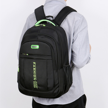 Rucsac pentru bărbați din pânză Oxford, 20–35L, pentru laptop de 14 inch, curele cu pernă de aer, căptușeală din poliester