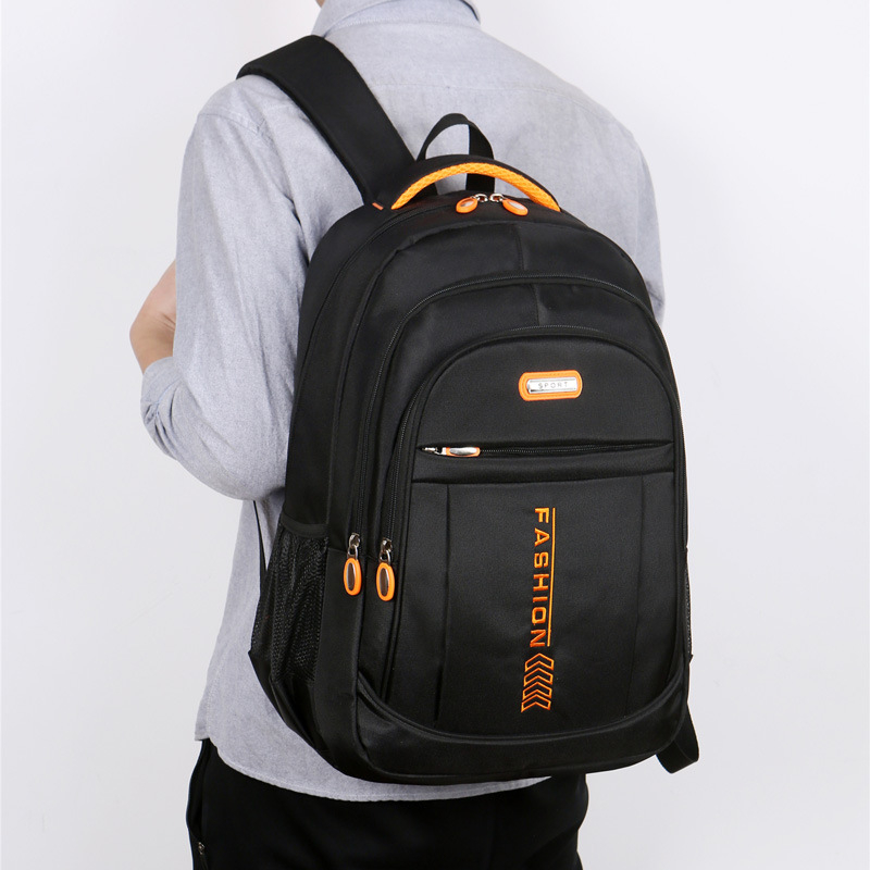 Rucsac pentru bărbați din pânză Oxford, 20–35L, pentru laptop de 14 inch, curele cu pernă de aer, căptușeală din poliester