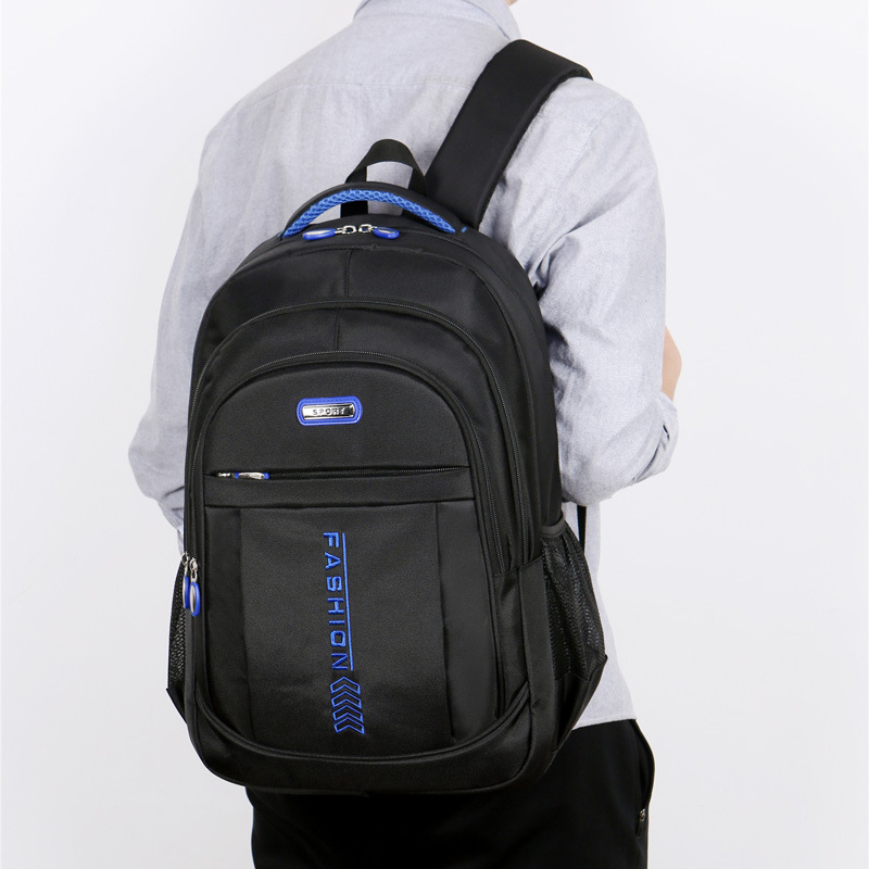 Rucsac pentru bărbați din pânză Oxford, 20–35L, pentru laptop de 14 inch, curele cu pernă de aer, căptușeală din poliester