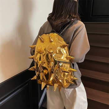 Unisex PU σακίδιο δρόμου, μόδα δρόμου, 20-35L, αδιάβροχο, θήκη για φορητό υπολογιστή 8 ιντσών, ιμάντες με αερόμαξιλάρι