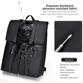 Unisex PU δερμάτινο σακίδιο, μεγάλης χωρητικότητας 20-35L, αδιάβροχο, εργονομικό πίσω πάνελ, θήκη για φορητό υπολογιστή