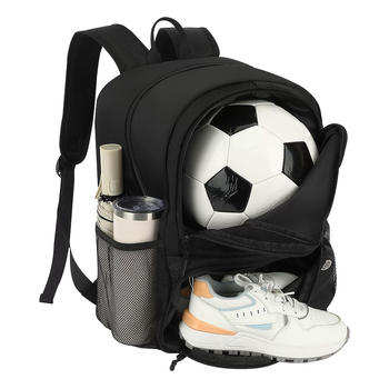 Σακίδιο πλάτης για προπονήσεις ποδοσφαίρου με μεγάλο χώρο, αδιάβροχο, ξεχωριστό θύλακα για παπούτσια, διαπνοή, καμπύλοι ιμάντες ώμου, ύφασμα Oxford