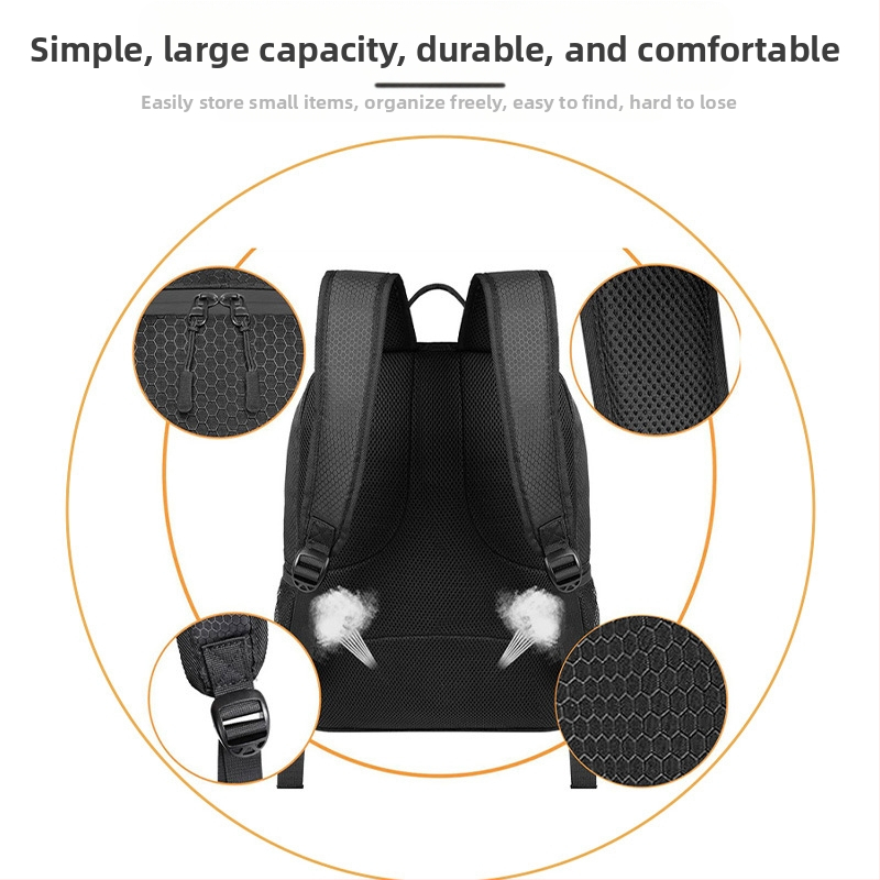 Раница за футболни тренировки с голям капацитет, водоустойчива, отделен джоб за обувки, дишаща материя, извити презрамки, Oxford плат