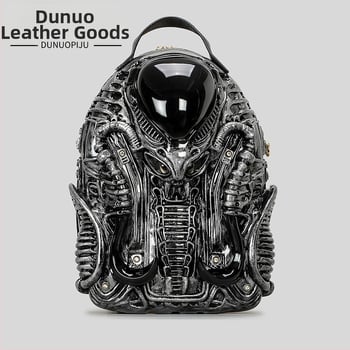 Unisex batoh v tvare kobry, PU materiál, zips, polyesterové vnútorné, vrecko na telefón, priedušný