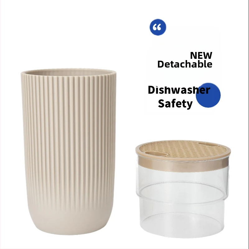 Седемчастен комплект ножове от неръждаема стомана 3Cr13 с държач за ножове – кухненски ножове и ножици