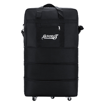 Geantă de bagaje pliabilă cu roți universale, 1,6 kg, țesătură Oxford, impermeabilă și extensibilă, pentru călătorii de afaceri