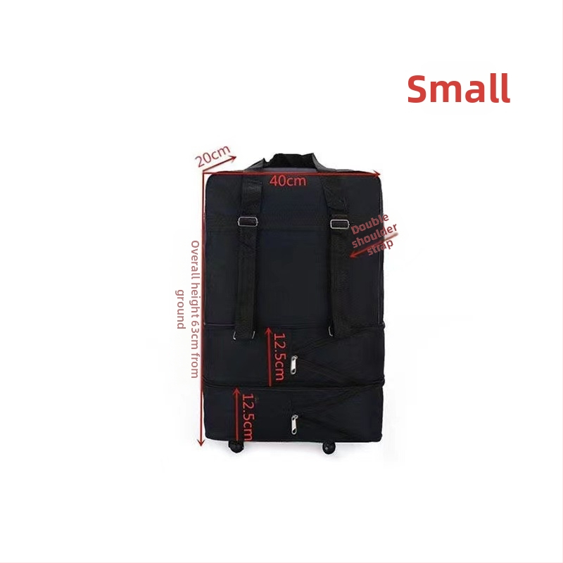 Geantă de bagaje pliabilă cu roți universale, 1,6 kg, țesătură Oxford, impermeabilă și extensibilă, pentru călătorii de afaceri