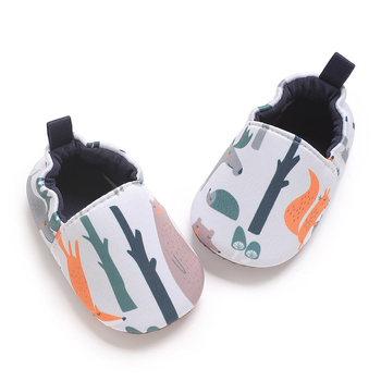 Cipele za bebe – Unisex, pamuk gornji dio, protuklizna potplat, uzorak životinja, za dob 6–12 mjeseci