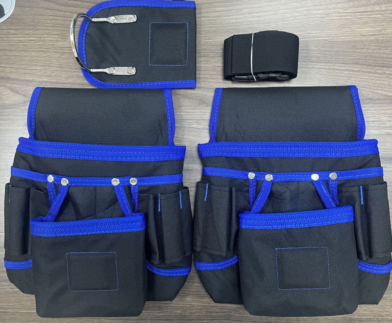 Чанта за висене на инструменти за колан — пренасяне, защита и организация на инструментите; серия инструментален комплект; персонализируема носеща способност и материал на рамката