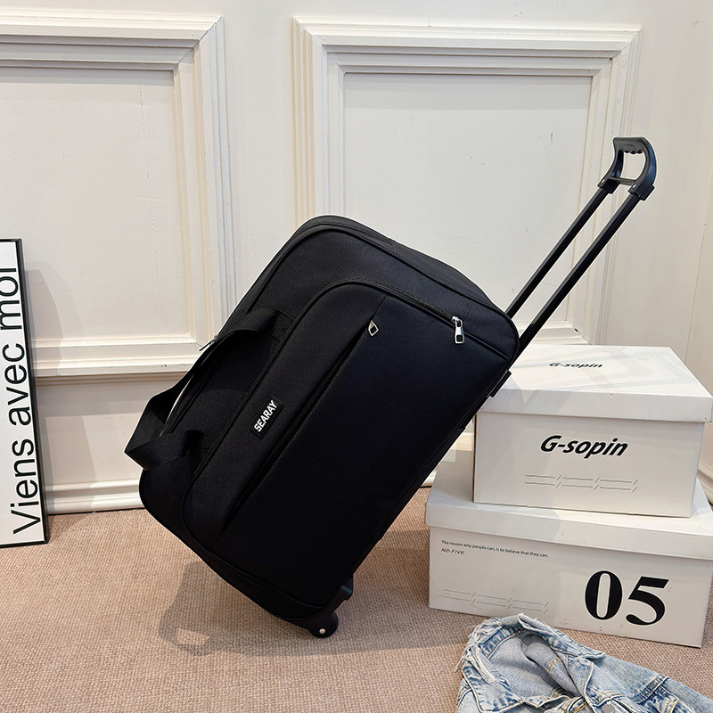 Unisex putna torba na kolica, kapacitet 36–55L, Oxford tkanina, podstava od poliester, urbani minimalistički stil, za rekreacijska putovanja