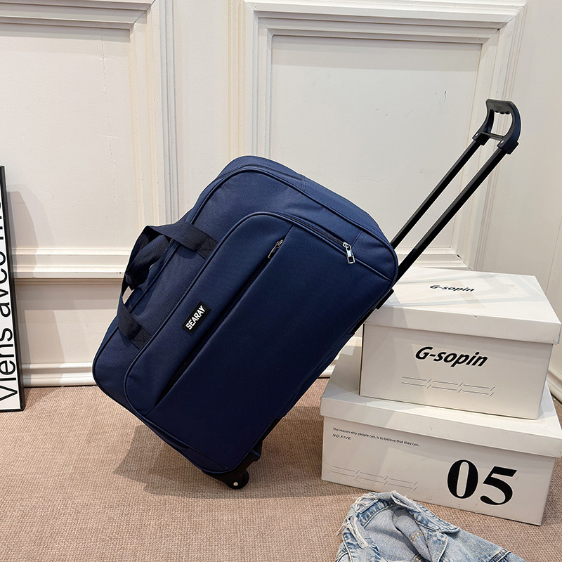 Unisex putna torba na kolica, kapacitet 36–55L, Oxford tkanina, podstava od poliester, urbani minimalistički stil, za rekreacijska putovanja