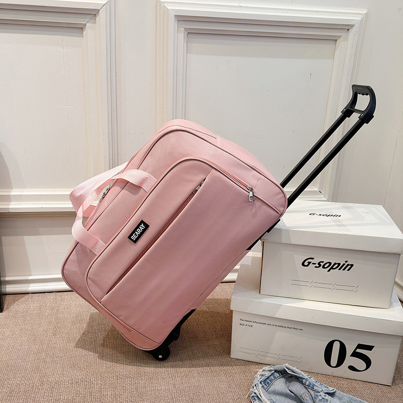 Unisex putna torba na kolica, kapacitet 36–55L, Oxford tkanina, podstava od poliester, urbani minimalistički stil, za rekreacijska putovanja