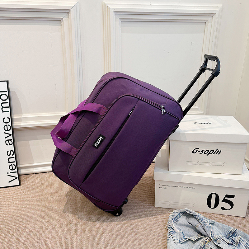 Unisex putna torba na kolica, kapacitet 36–55L, Oxford tkanina, podstava od poliester, urbani minimalistički stil, za rekreacijska putovanja