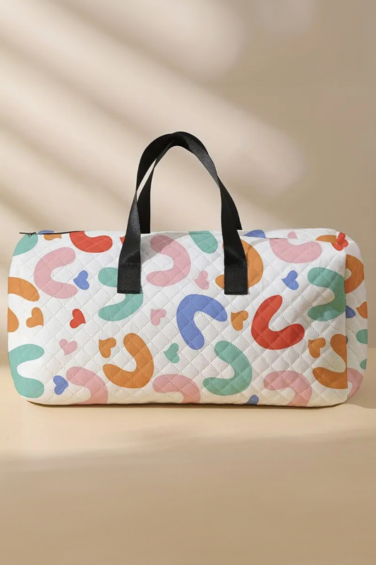 Geantă de călătorie din pânză, cu compartiment pentru pantofi, formă orizontală pătrată, fermoar, buzunar intern pentru telefon