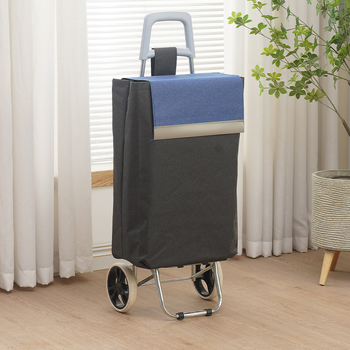 Φορητό πτυσσόμενο καρότσι αγορών — ελαφριά κατασκευή, μεταφορική ικανότητα έως 15 kg, βάρος 3 kg, υλικό: 600D Oxford ύφασμα και γαλβανισμένος σωλήνας