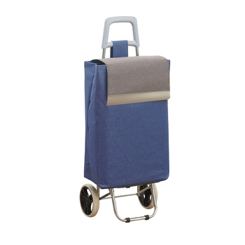 Φορητό πτυσσόμενο καρότσι αγορών — ελαφριά κατασκευή, μεταφορική ικανότητα έως 15 kg, βάρος 3 kg, υλικό: 600D Oxford ύφασμα και γαλβανισμένος σωλήνας