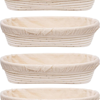 Apskritas rotaninio duonos krepšys kepimui — kepimo rinkinys, prekės ženklas bake, neimportuotas, modernus minimalistinis stilius