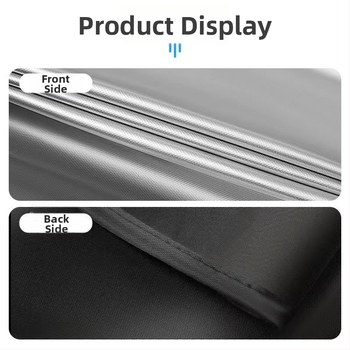 Magnetinė automobilių langų skydelis - sidabru dengtas audinys, atspindintis, šilumos izoliacija, pritaikomas, universalus montavimas