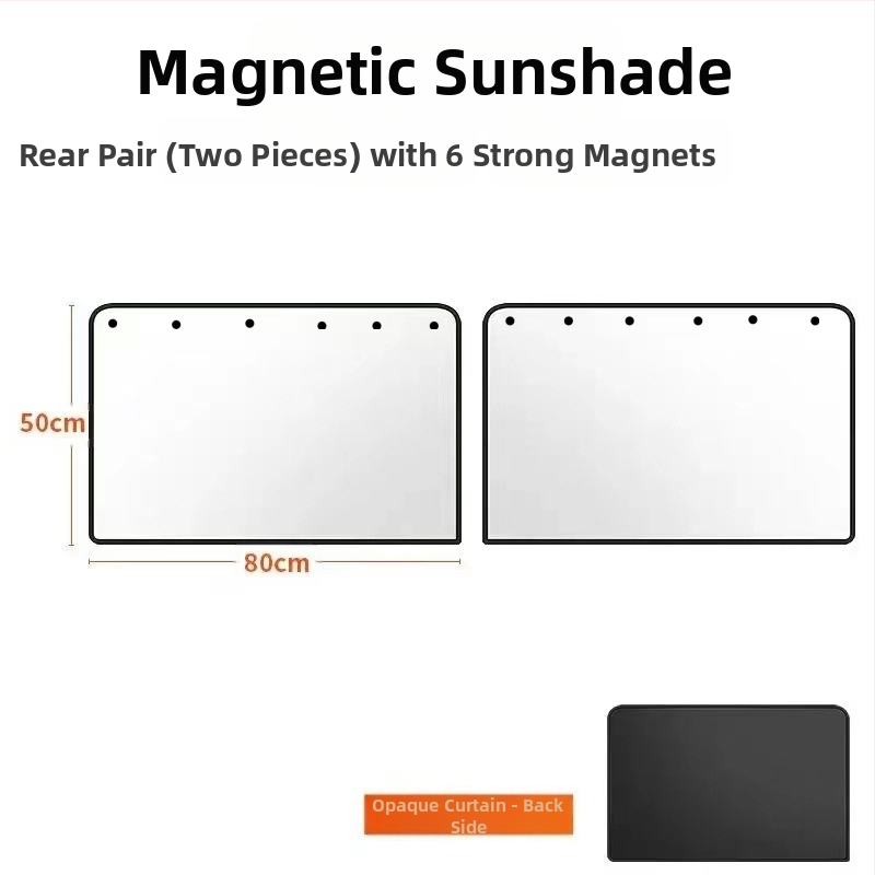 Magnetinė automobilių langų skydelis - sidabru dengtas audinys, atspindintis, šilumos izoliacija, pritaikomas, universalus montavimas