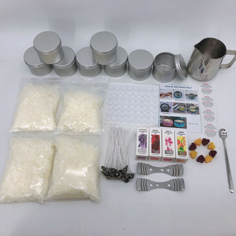 DIY κιτ κατασκευής κεριών αρωματοθεραπείας - κερί παραφίνης, χειροποίητο, κεριά σε κύπελλο σχήματος