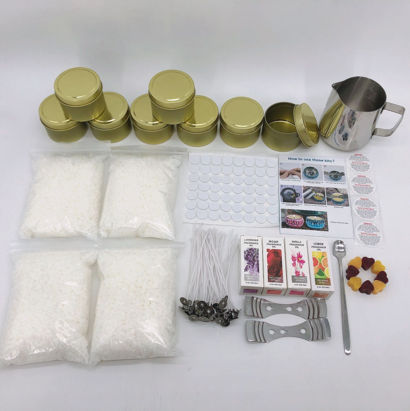 DIY κιτ κατασκευής κεριών αρωματοθεραπείας - κερί παραφίνης, χειροποίητο, κεριά σε κύπελλο σχήματος