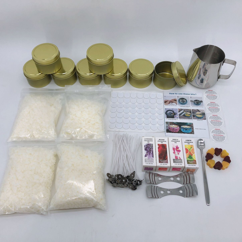 DIY κιτ κατασκευής κεριών αρωματοθεραπείας - κερί παραφίνης, χειροποίητο, κεριά σε κύπελλο σχήματος