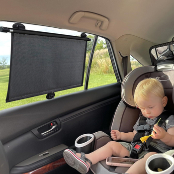 Σκίαστρο παραθύρου αυτοκινήτου για μωρά, παιδιά και κατοικίδια, PVC, με βεντούζες, σκανδιναβικό στυλ, μονόχρωμο σχέδιο