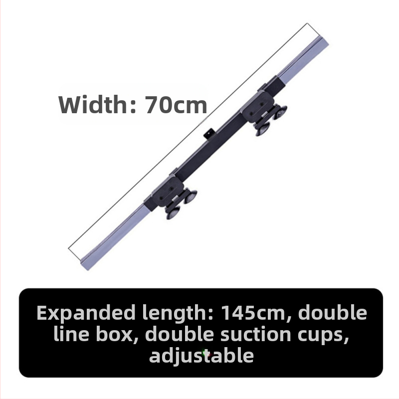 Automobilová teleskopická skladacia slnečná clona do okien, s aluminizovanou fóliou, univerzálne použitie, pruhovaný vzor, inštalácia zapínaním