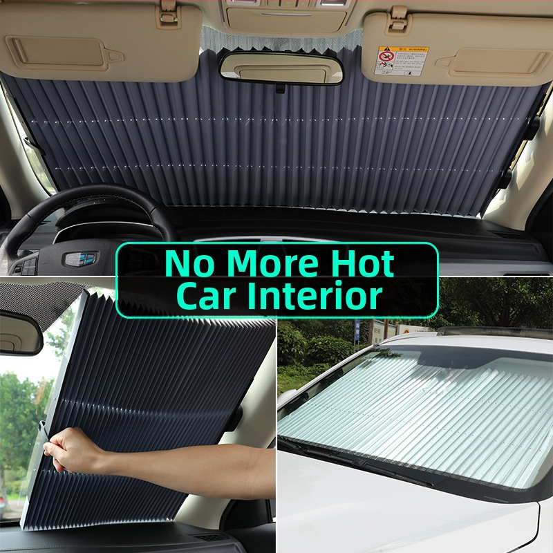 Automobilový slnečník do auta s automatickým roztiahnutím clony, uchytenie s vákuovými sponkami, hliníková fólia, hmotnosť 0,6 kg, personalizácia výroby a tlač loga