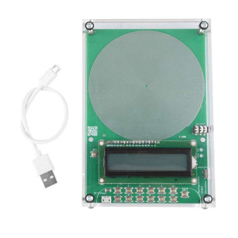 HQXRTEK генератор на Шуман вълни, 7.83 Hz чиста синусоида, диапазон 0.01-100000 Hz, захранване 5V/1A